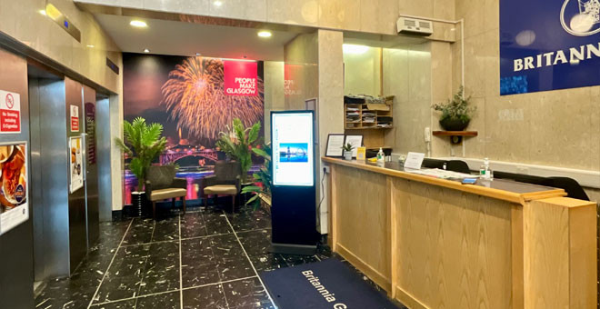 Britannia Inn Glasgow reception 