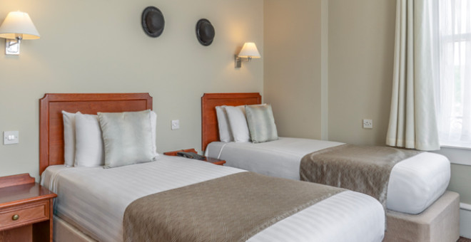 Midland Hotel Bradford twin bed
